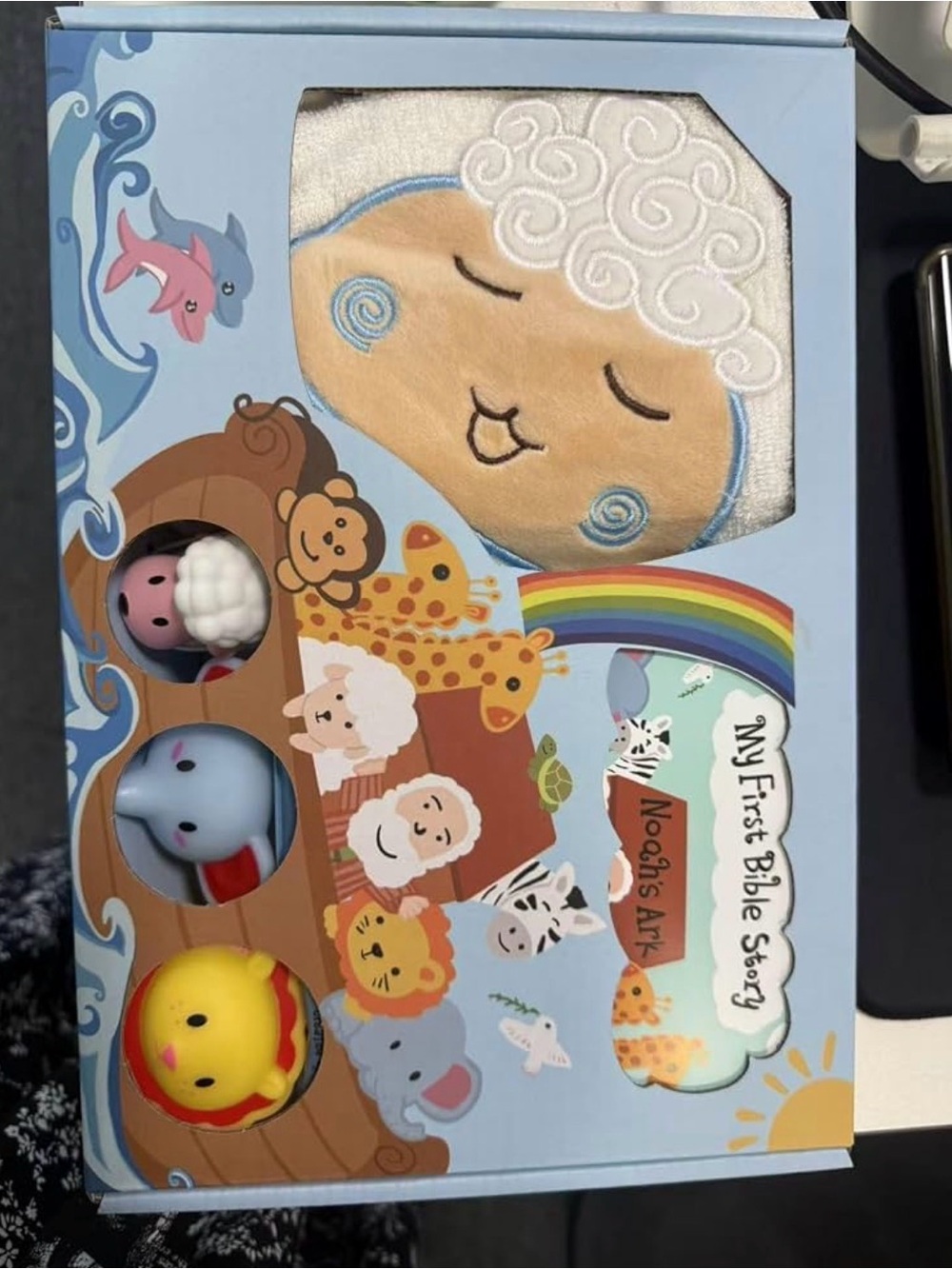 My First Bible Story Noah's Ark Plush & Bath Toy Set - Blue